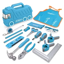 Hi-Spec 17pc Blue Kids Tool Set Real Home Tool Set Car Shaped Case Learning DIY Tool Kit Set Woodworking Hand Tools for Boys
Hi-Spec 17pc Blue Kids Tool Set Real Home Tool Set Car Shaped Case Learning DIY Tool Kit Set Woodworking Hand Tools for Boys