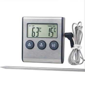 

1pc Kitchen food With Food supplies Stainless steel Materials thermometer Timer Kitchen Meat BBQ Cooking kitchen