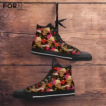 FORUDESIGNS Day of The Dead Rose Skull Pattern Woman High Top Vulcanized Sneakers 2020 Spring/Autumn Canvas Shoes Casual Shoe
FORUDESIGNS Day of The Dead Rose Skull Pattern Woman High Top Vulcanized Sneakers 2020 Spring/Autumn Canvas Shoes Casual Shoe