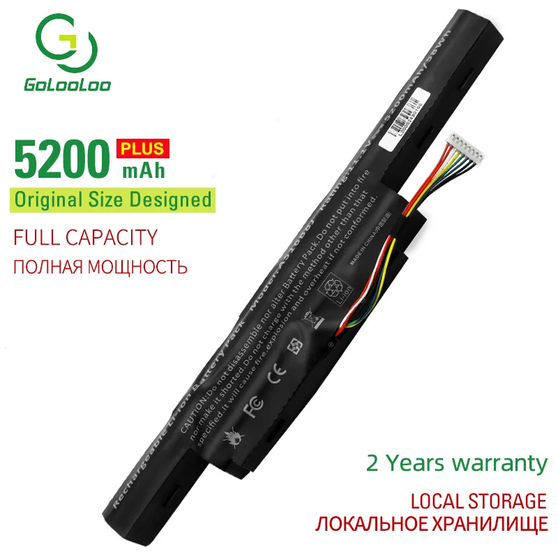 Golooloo 5200mAh 11.1v AS16B5J AS16B8J New Laptop Battery for Acer Aspire E5-575G-53VG 3ICR19/66-2 Free 2 Years Warranty
Golooloo 5200mAh 11.1v AS16B5J AS16B8J New Laptop Battery for Acer Aspire E5-575G-53VG 3ICR19/66-2 Free 2 Years Warranty