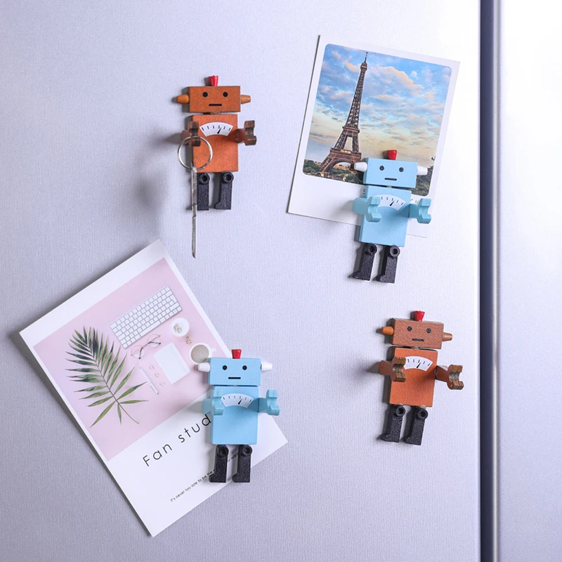Wooden Magnetic Refrigerator Stickers Robot Hook Home Decoration Accessories Kitchen Refrigerator Message Board Wall Stickers
Wooden Magnetic Refrigerator Stickers Robot Hook Home Decoration Accessories Kitchen Refrigerator Message Board Wall Stickers