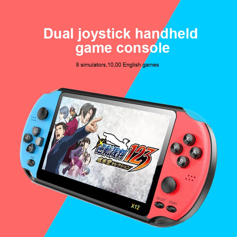 X12 5.1 Inch Large Screen Handheld Gamepad Video Player Game Consoles Built-in 2500mAh Battery 1000+ Games Joystick Gamepads
X12 5.1 Inch Large Screen Handheld Gamepad Video Player Game Consoles Built-in 2500mAh Battery 1000+ Games Joystick Gamepads