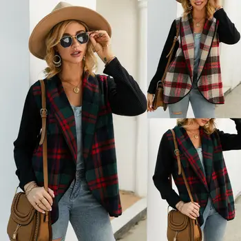 2019 Autumn Winter Women Plaid Jackets Tops Work Office Lady Suit Slim Cardigan Coat Jacket Female Plaid Cardigan Female Coats
2019 Autumn Winter Women Plaid Jackets Tops Work Office Lady Suit Slim Cardigan Coat Jacket Female Plaid Cardigan Female Coats