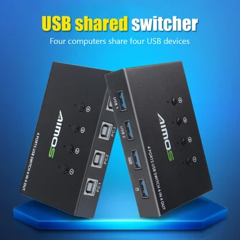 Practical USB 2.0 4 Ports Sharing KVM Switcher Selector Adapter Box Hub for PC Scanner Compative with Various USB Devices
Practical USB 2.0 4 Ports Sharing KVM Switcher Selector Adapter Box Hub for PC Scanner Compative with Various USB Devices