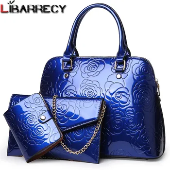 Luxury Brand 3pcs/Set Flower Print Shell Bags Women Designer 2020 New Patent Leather Purses and Handbags Lady Shoulder Bags Sac
Luxury Brand 3pcs/Set Flower Print Shell Bags Women Designer 2020 New Patent Leather Purses and Handbags Lady Shoulder Bags Sac