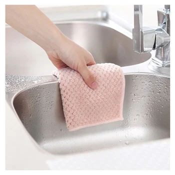 Rag Non-stick Oil Absorbent Kitchen Coral Cashmere Wet And Dry Thicken Fish Scale Wipe Cloth Cleaner Brush Cloth
Rag Non-stick Oil Absorbent Kitchen Coral Cashmere Wet And Dry Thicken Fish Scale Wipe Cloth Cleaner Brush Cloth