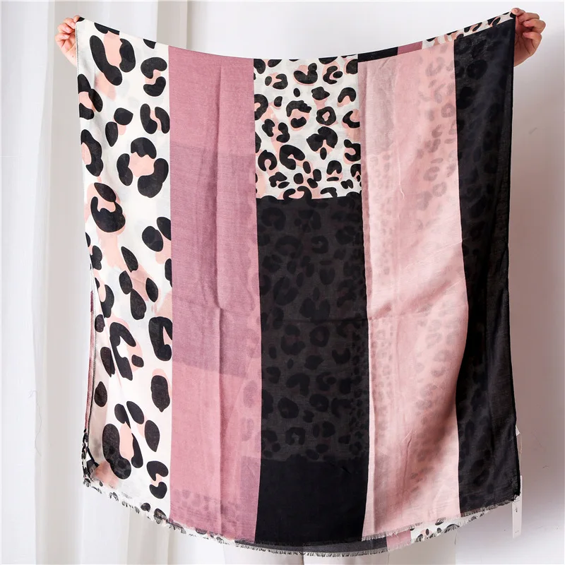Waliicorners Scarf For Women Hijab Viscose Warm Leopard Patchwork Scarf Blanket Wraps Female Scarves And Shawls 9 Hbf9e4fc0424843439b72dae2d0d583a7i