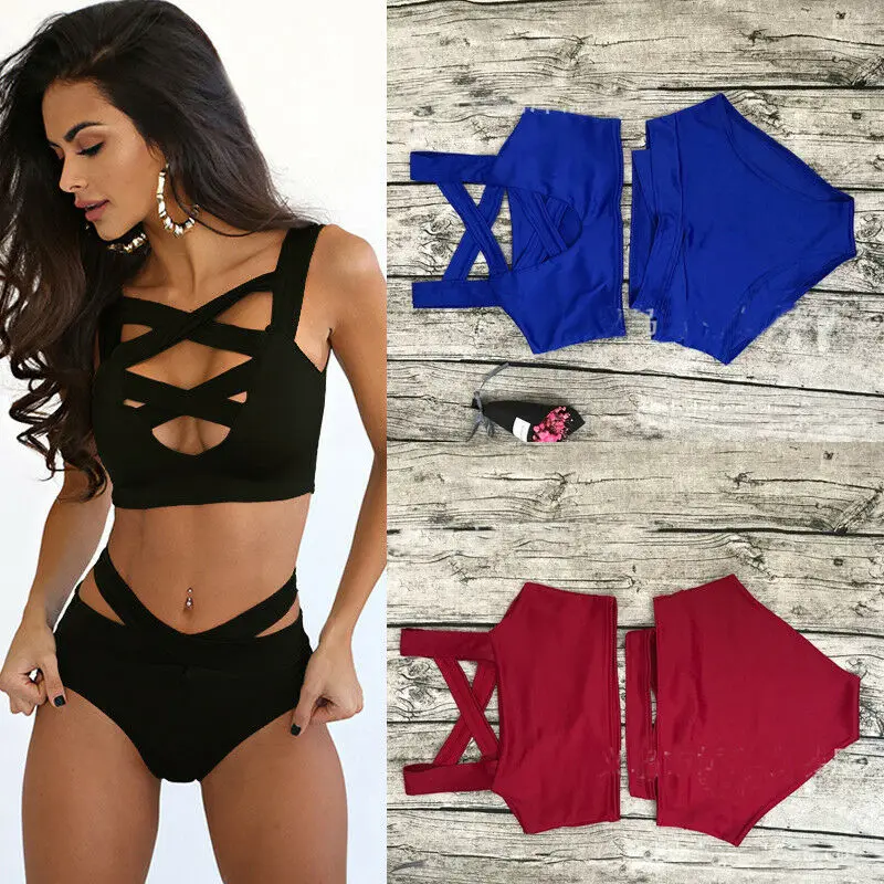 2019 пикантные женские бикини комплект повязку стрейч Bodycon Купальники пуш ап