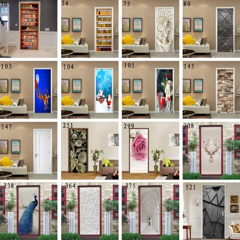 2pcs/set 77x200cm 3D Christmas Door Stickers for Living Room Bedroom PVC Self Adhesive Wallpaper Home Decor Waterproof Mural Dec
2pcs/set 77x200cm 3D Christmas Door Stickers for Living Room Bedroom PVC Self Adhesive Wallpaper Home Decor Waterproof Mural Dec