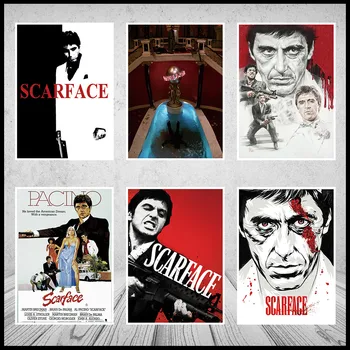 Al Pacino Scarface Movie Poster White/yellow Kraft Photo Paper Wallpaper Bar Cafe Decoration 42x30cm (16.5x11.8inch) 
Al Pacino Scarface Movie Poster White/yellow Kraft Photo Paper Wallpaper Bar Cafe Decoration 42x30cm (16.5x11.8inch)