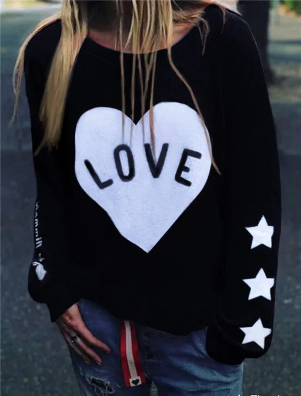 Женский пуловер с круглым вырезом черный свитер длинным рукавом 3XL джемпер топы
