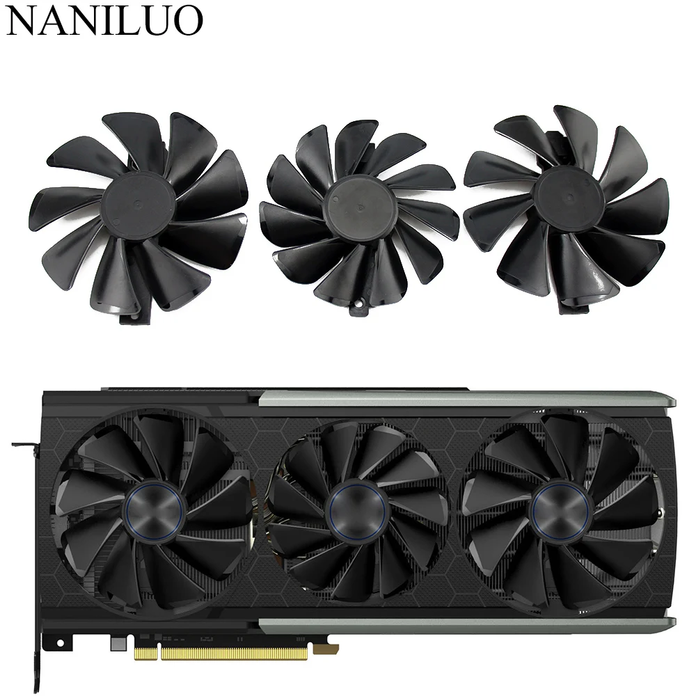 6Pin RX 5700XT 8GB NITRO + FDC10H12D9 C FD10015M12D охлаждающий вентилятор GPU для Sapphire 5700 XT карты
