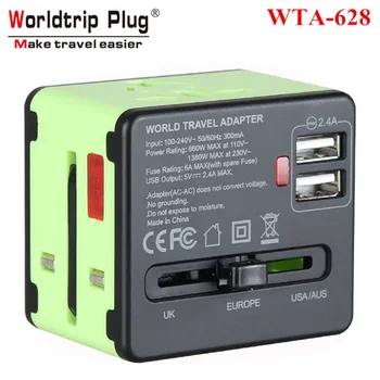Converter WTA-628 Dual USB Converter Socket Multi-Country Socket Adaptor EU Plug to US Plug Socket Converter
Converter WTA-628 Dual USB Converter Socket Multi-Country Socket Adaptor EU Plug to US Plug Socket Converter