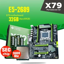 HUANANZHI X79 ATX motherboard LGA2011 combos E5 CPU 2689 pcs x 8 4 GB = 32 GB DDR3 RAM 1600 mhz PC3 12800R NVME M.2 PCI-E SSD(China)