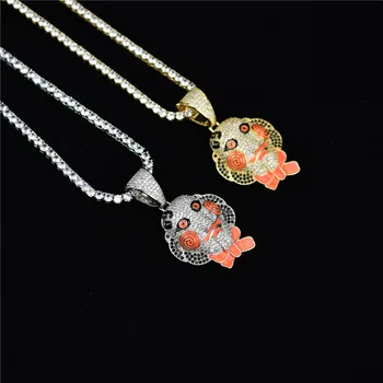 Hip Hop Iced Out Bling 6ix9ine Chain Clown 69 Tekashi69 Necklaces & Pendants Saw Billy Inspired Necklace with 24" Rope Chain
Hip Hop Iced Out Bling 6ix9ine Chain Clown 69 Tekashi69 Necklaces & Pendants Saw Billy Inspired Necklace with 24" Rope Chain