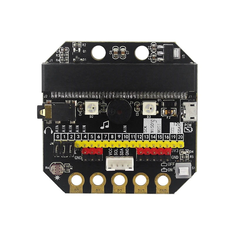 Базовая: bit IO Плата расширения горизонтальная плата адаптера Micro:bit Python макетная