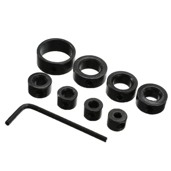 8pcs/set 3-12mm Drill Bit Tools Depth Stop Spacing Ring Locator Woodworking Tools With Hex Wrench Collar Ring Positioner