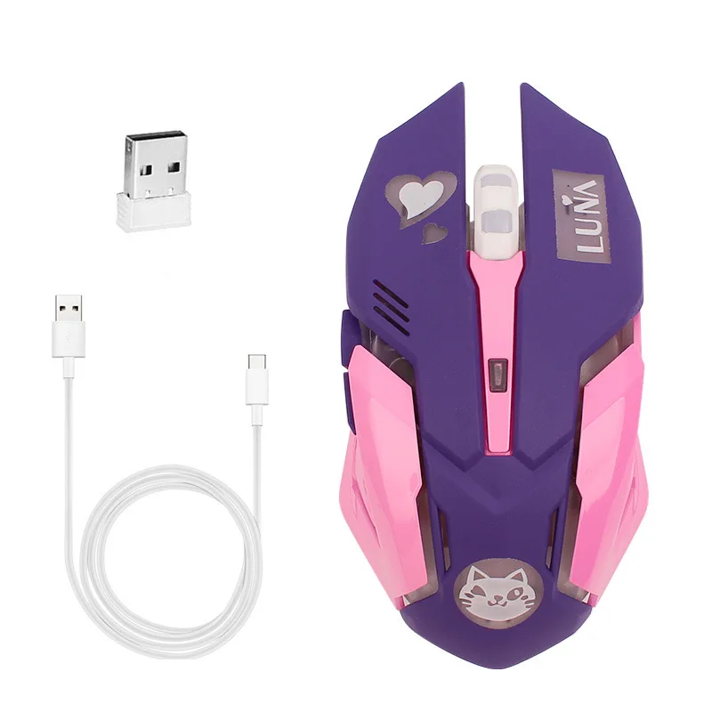 New Overwatch Pioneer LUNA Game Wireless Mute Charging Mouse Colorful Wireless Optical Mouse Wireless Mouse Purple
New Overwatch Pioneer LUNA Game Wireless Mute Charging Mouse Colorful Wireless Optical Mouse Wireless Mouse Purple