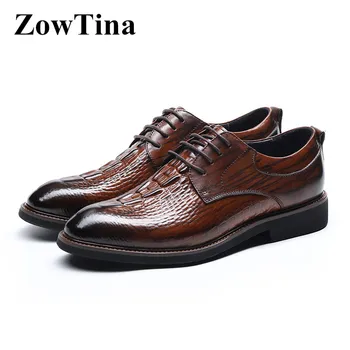 Brown Genuine Leather Men Dress Shoes Lace Formal Business Oxford Shoes 2020 Design Zapatos De Hombre Fashion Brogue Sapato Man
Brown Genuine Leather Men Dress Shoes Lace Formal Business Oxford Shoes 2020 Design Zapatos De Hombre Fashion Brogue Sapato Man