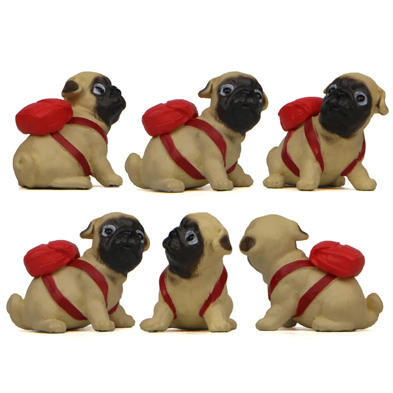 cute Pug dog with backpack model Creme terrier hands creative baking gardening figurines home decoration furnishing article gift 
cute Pug dog with backpack model Creme terrier hands creative baking gardening figurines home decoration furnishing article gift