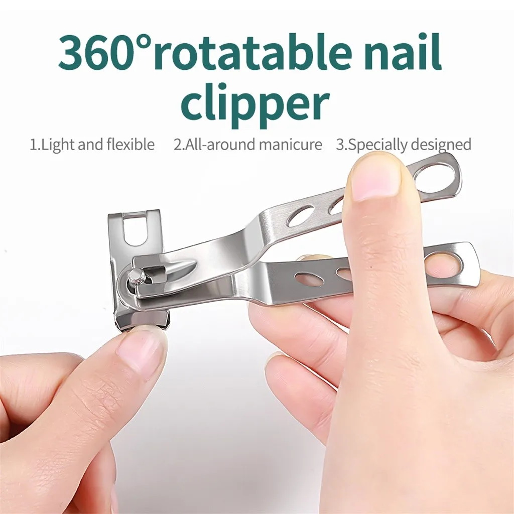 1PC Stainless Steel Toe Nail Clipper CutterMulti-functional Nail Clippers 360 Degree Rotating Nail Clippers Too
1PC Stainless Steel Toe Nail Clipper CutterMulti-functional Nail Clippers 360 Degree Rotating Nail Clippers Too