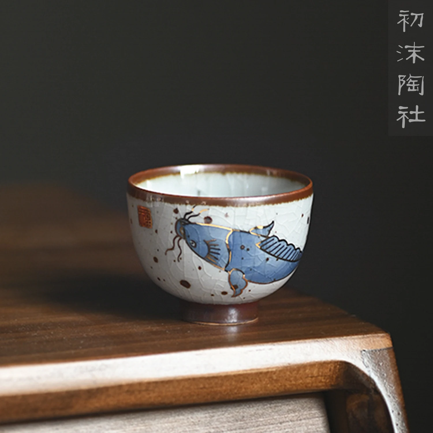 

★of the jingdezhen blue and white your kiln under the glaze teacup cracked can raise the glass sample tea cup single cup