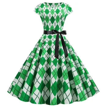 Plaid Print Vintage Dress Summer Women Short Sleeve Pinup Rockabilly Knee-Length Elegant Party Vestidos Plus size Robe Femme
Plaid Print Vintage Dress Summer Women Short Sleeve Pinup Rockabilly Knee-Length Elegant Party Vestidos Plus size Robe Femme