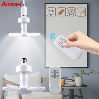 Remote Control Lamp LED Light E27 28W Natural White High Brightness Folding LED Lamp Bulb AC85-265V With Timing Function Home
Remote Control Lamp LED Light E27 28W Natural White High Brightness Folding LED Lamp Bulb AC85-265V With Timing Function Home