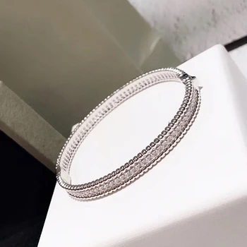 Brand Pure 925 Sterling Silver Jewelry For Women Full Stone Thin Silver Bangle Clover Bangle Wedding Jewelry Around Beads Bangle
Brand Pure 925 Sterling Silver Jewelry For Women Full Stone Thin Silver Bangle Clover Bangle Wedding Jewelry Around Beads Bangle