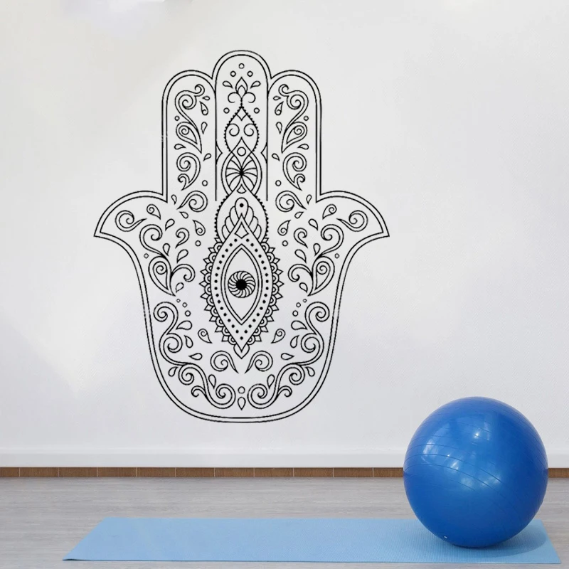Наклейки на стену Hamsa для спальни гостиной йоги Фатимы виниловые наклейки