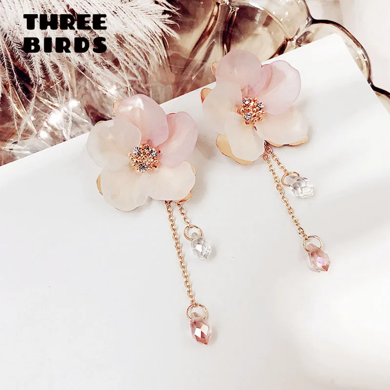 New Trendy Sweet Acrylic fresh Plant Flower Earrings Long Chain Shell Crystal tassel Earrings For Women Jewelry
New Trendy Sweet Acrylic fresh Plant Flower Earrings Long Chain Shell Crystal tassel Earrings For Women Jewelry