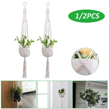 1/2Pack Macrame Hanging Baskets, Boho Decorative Cotton Rope Hanging Basket Flower Pot Plant Holder Hanger For Indoor Outdoor
1/2Pack Macrame Hanging Baskets, Boho Decorative Cotton Rope Hanging Basket Flower Pot Plant Holder Hanger For Indoor Outdoor