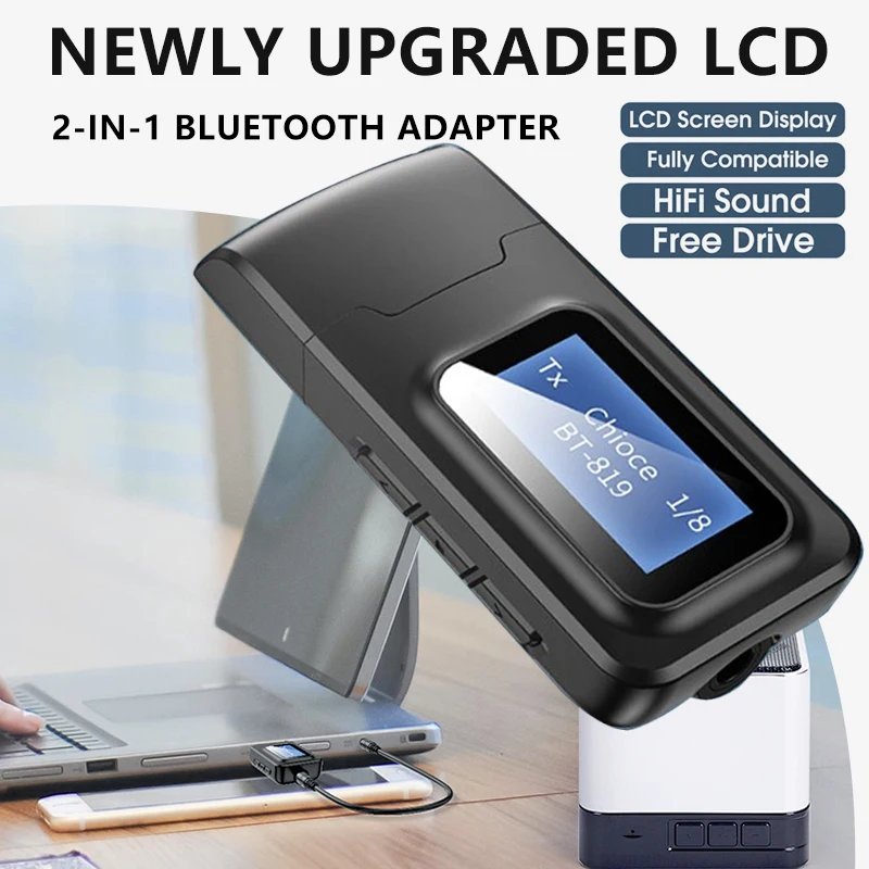 LCD Display USB Bluetooth Receiver Transmitter Audio 5.0 Adapter For Car PC TV HD HiFi Wireless 3.5mm AUX 2-in-1 Drive-Free New
LCD Display USB Bluetooth Receiver Transmitter Audio 5.0 Adapter For Car PC TV HD HiFi Wireless 3.5mm AUX 2-in-1 Drive-Free New