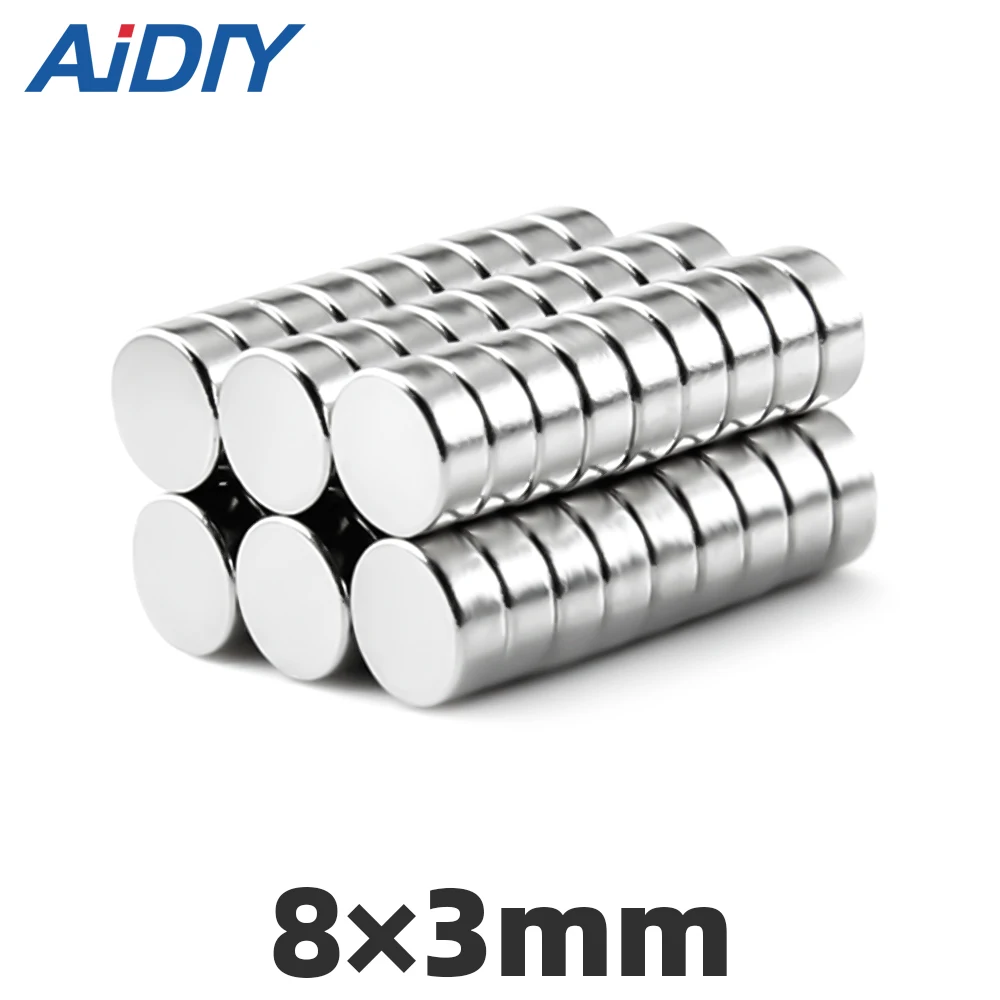 AIDIY 10/30/100 pcs 8mm x 3mm Super strong neodymium magnet Mini Small Round Rare Earth Magnetic magnets Disc 8*3mm
AIDIY 10/30/100 pcs 8mm x 3mm Super strong neodymium magnet Mini Small Round Rare Earth Magnetic magnets Disc 8*3mm