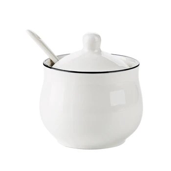 Seasoning Jar with Lid Spoon White Ceramic Storage Jars Kitchen Pepper Salt Sauce Container Flavoring Bottle Organizer
Seasoning Jar with Lid Spoon White Ceramic Storage Jars Kitchen Pepper Salt Sauce Container Flavoring Bottle Organizer