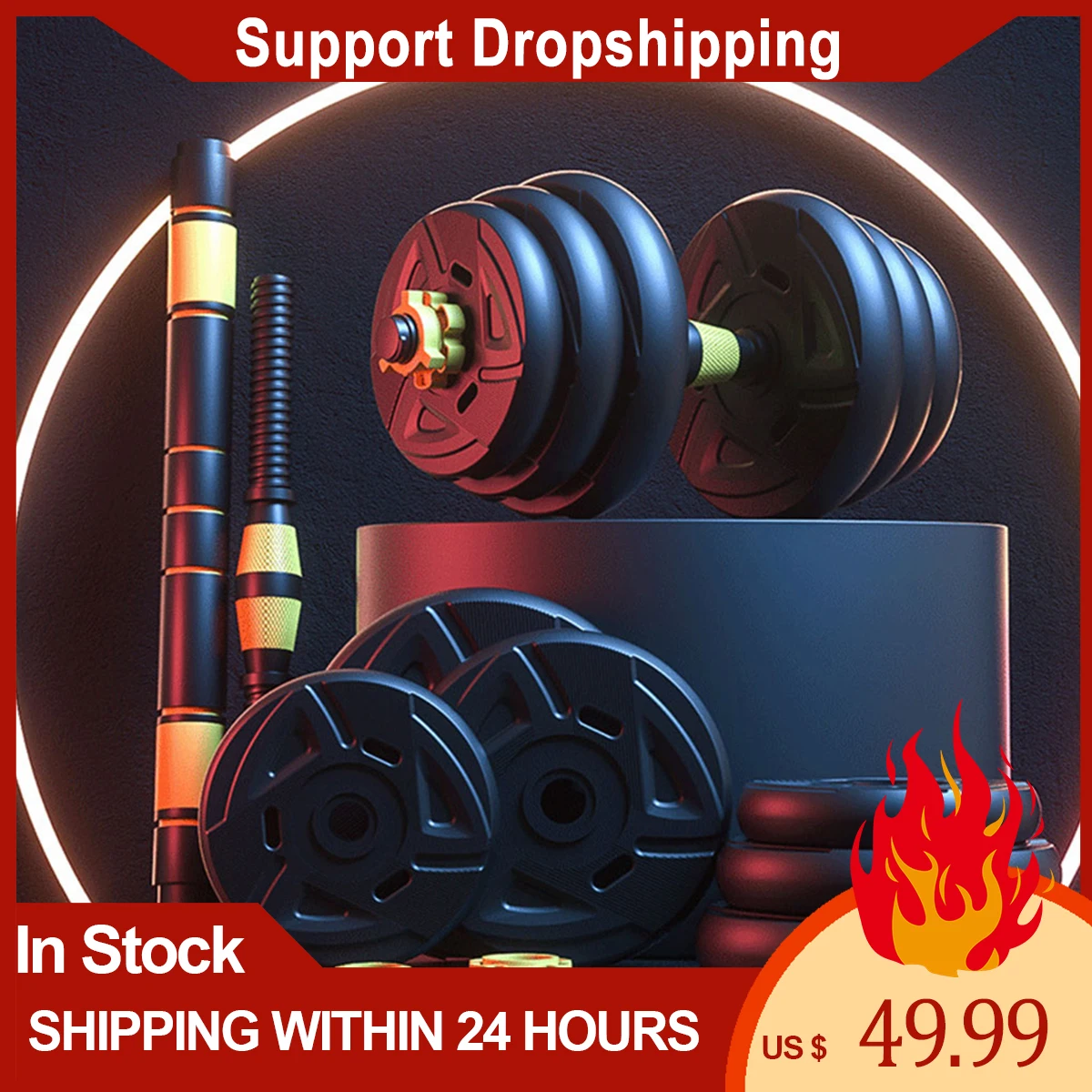 A Pair of 30kg Dumbbell Weight Set Home Rubberized Environmental Protection Barbell Exercise Training Tools
A Pair of 30kg Dumbbell Weight Set Home Rubberized Environmental Protection Barbell Exercise Training Tools