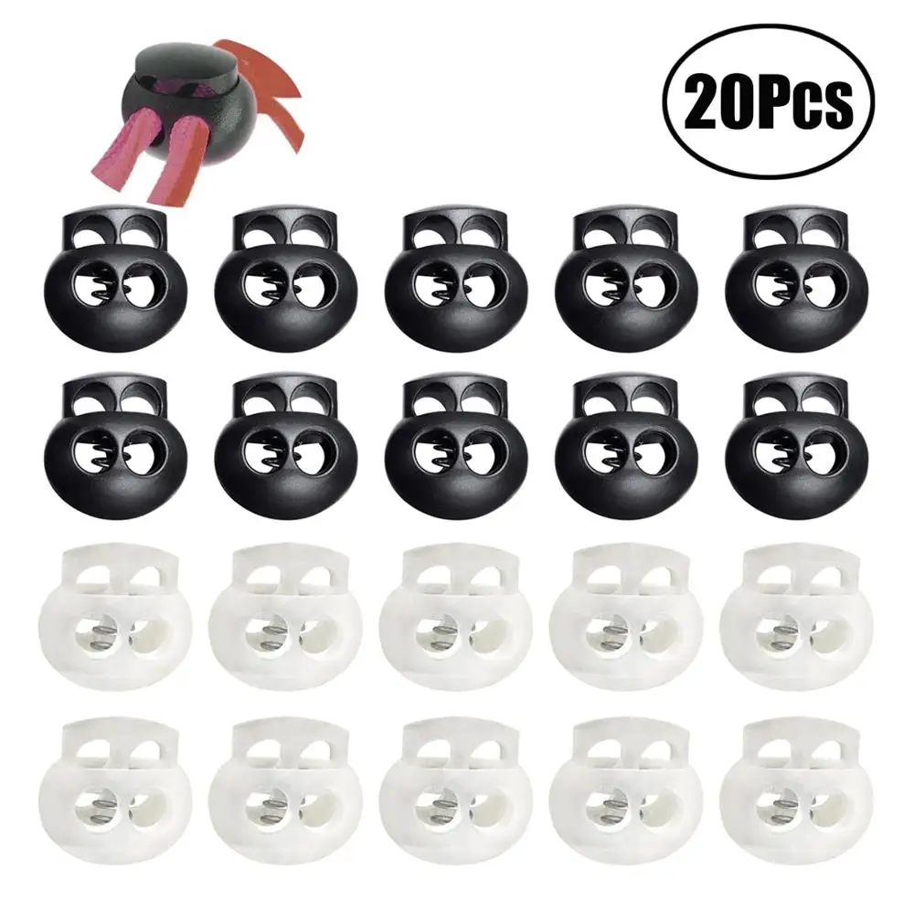 20 Pack Spring Cord Locks for Drawstrings, Black and white Suitable for rope fasteners Suitable for shoelaces, backpack ropes
20 Pack Spring Cord Locks for Drawstrings, Black and white Suitable for rope fasteners Suitable for shoelaces, backpack ropes