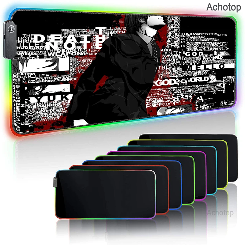 Death Note RGB Mouse Pad XXL Computer Keyboard Carpet Pad Gaming Accessories LED Gamer PC Connected Mat USB Gaming Desk Mousepad
Death Note RGB Mouse Pad XXL Computer Keyboard Carpet Pad Gaming Accessories LED Gamer PC Connected Mat USB Gaming Desk Mousepad