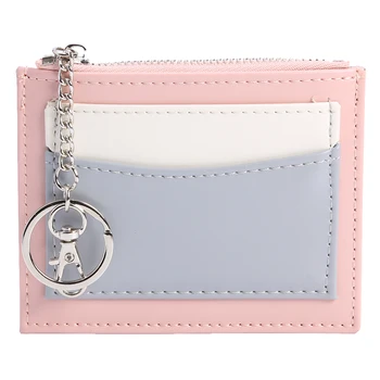 Fashion Splicing Color Short Keychain Wallet Women PU Leather Multi-slots Clutch Bag Korean Small Card Holder Female Coin Purse
Fashion Splicing Color Short Keychain Wallet Women PU Leather Multi-slots Clutch Bag Korean Small Card Holder Female Coin Purse