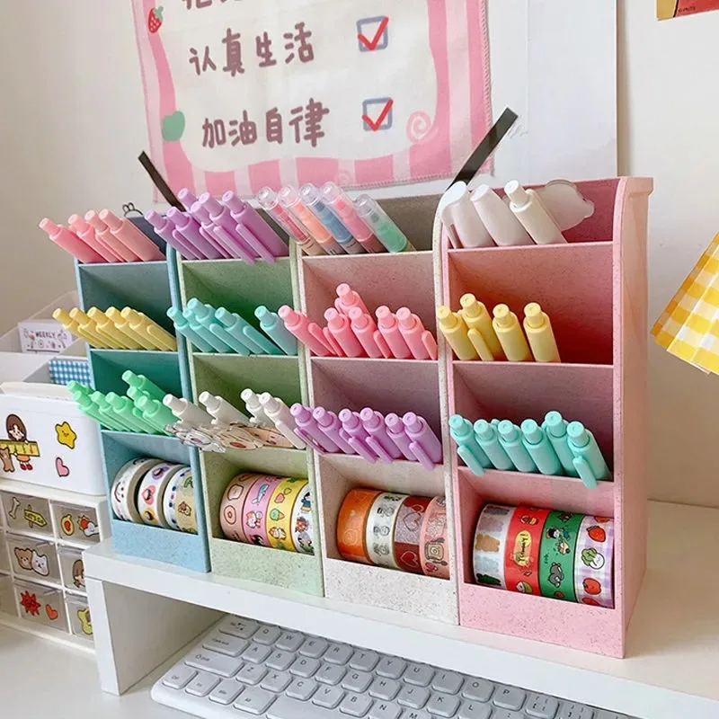 Korean Candy Color 4 Grid Desktop Pen Holder Large-capacity multifunctional Washi Tape Desktop storage box Stationery Organizer
Korean Candy Color 4 Grid Desktop Pen Holder Large-capacity multifunctional Washi Tape Desktop storage box Stationery Organizer