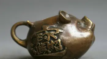 3.7" Marked Chinese Bronze Lovable Animal Wealth Pig Kettle Pot Teapot Teakettle
3.7" Marked Chinese Bronze Lovable Animal Wealth Pig Kettle Pot Teapot Teakettle