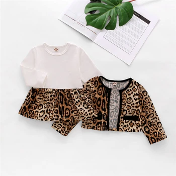 WenaZao Kids 2 Pcs Retro Style Leopard Print Dress Set Round Neck Long Sleeve Short One-piece Skirt Fashion Two Pocket Topcoat
WenaZao Kids 2 Pcs Retro Style Leopard Print Dress Set Round Neck Long Sleeve Short One-piece Skirt Fashion Two Pocket Topcoat