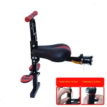Children Front Seat Quick Release Universal Baby Seat with Folding Handle and Pedals for E-bike - Red 
Children Front Seat Quick Release Universal Baby Seat with Folding Handle and Pedals for E-bike - Red