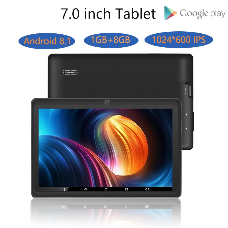 

ZONKO Tablet Android 7 inch Tablet PC Quad Core Android 8.1 1GB RAM 8GB ROM Tablets GPS Google Play Wifi 1024*600 IPS Bluetooth