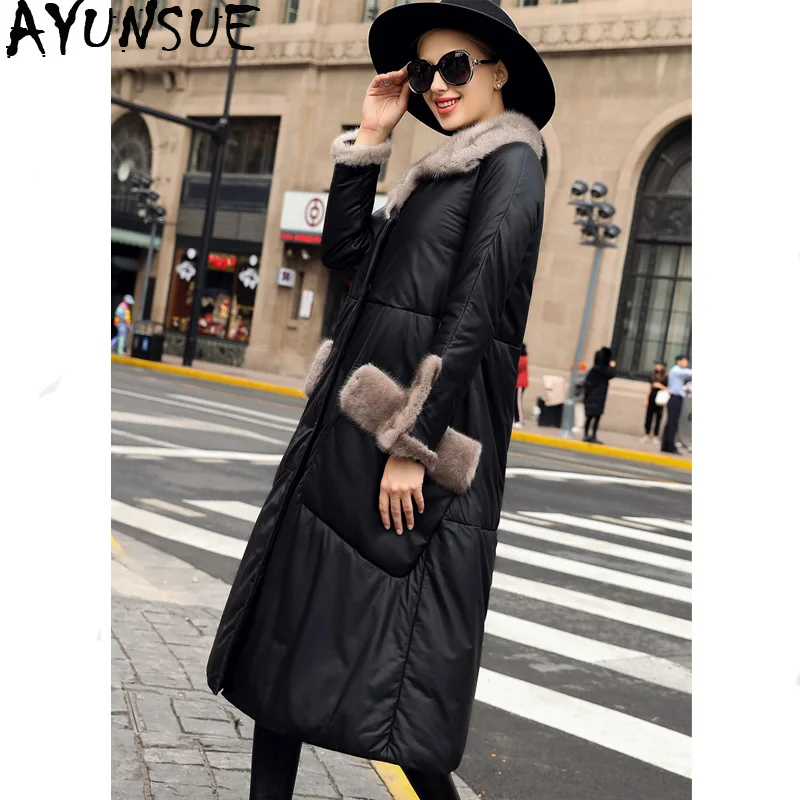 AYUNSUE Genuine Leather Jacket Winter Jacket Women Mink Fur Collar Down Jackets for Women Real Sheepskin Coat Chaqueta Mujer MY
AYUNSUE Genuine Leather Jacket Winter Jacket Women Mink Fur Collar Down Jackets for Women Real Sheepskin Coat Chaqueta Mujer MY