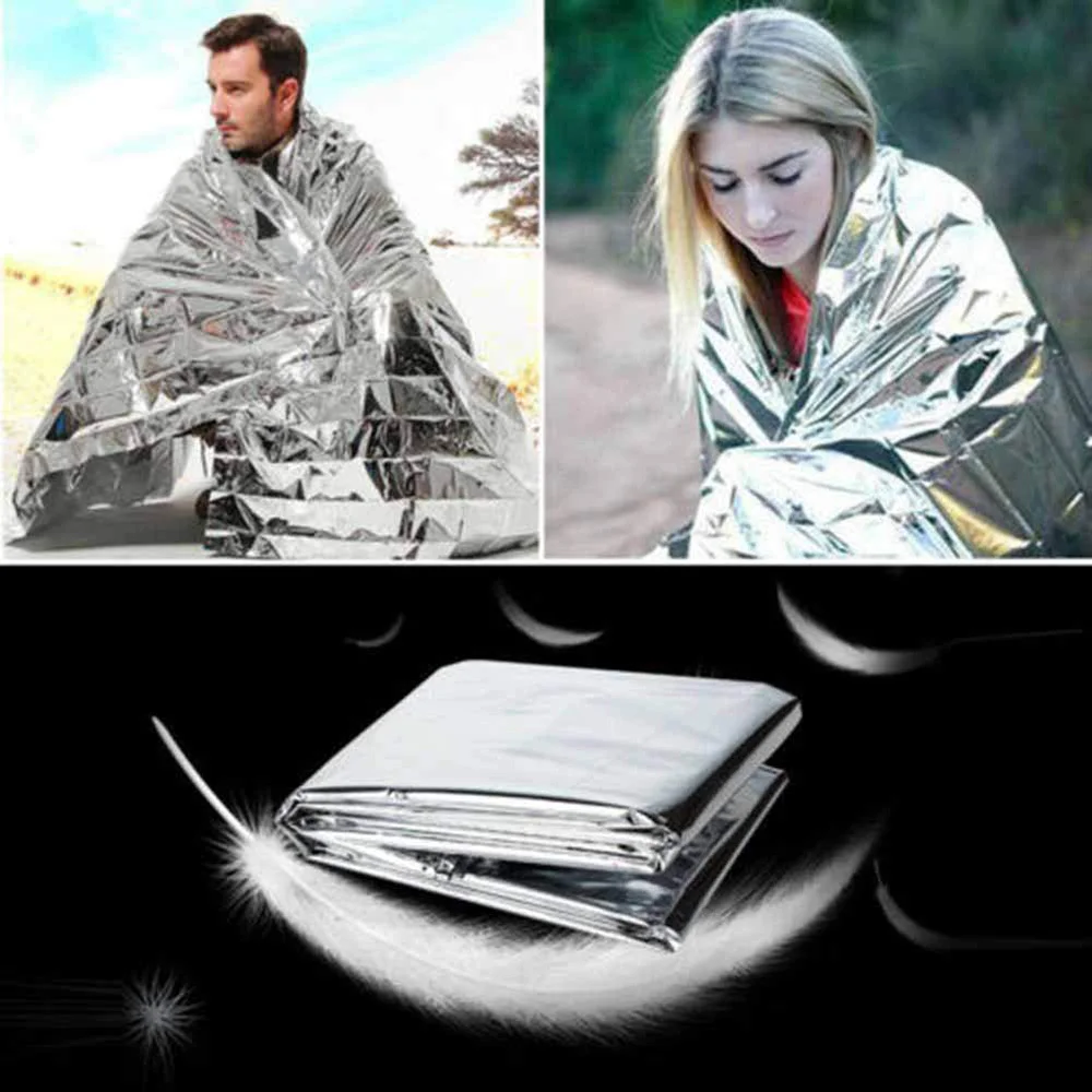 Emergency Survival Rescue Blanket Camping Equipment Foil Thermal Space First Aid Sliver Rescue Curtain Military Blanket Survive
Emergency Survival Rescue Blanket Camping Equipment Foil Thermal Space First Aid Sliver Rescue Curtain Military Blanket Survive