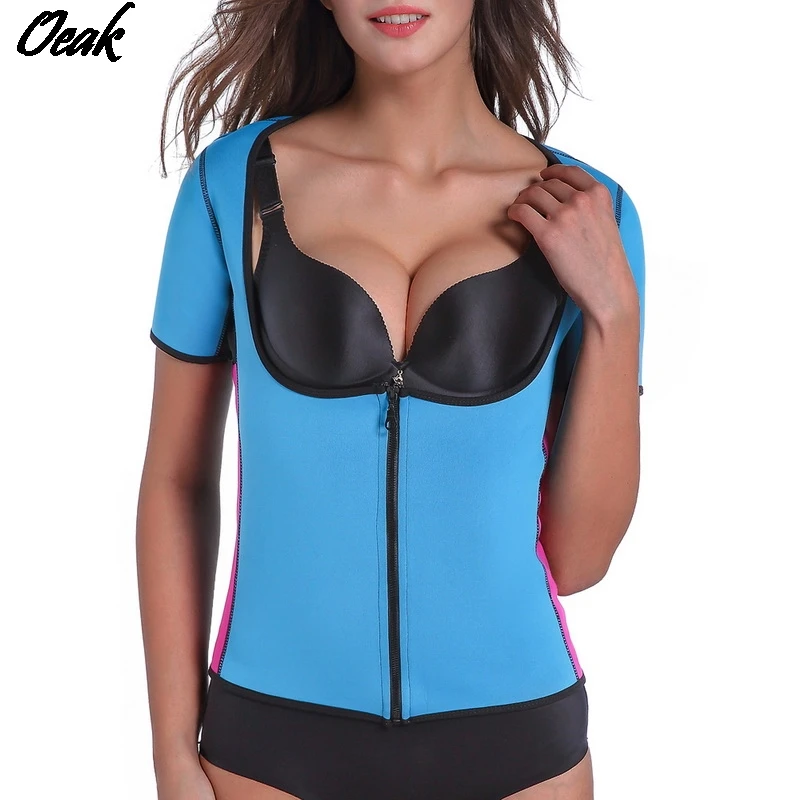 Oeak Women Sauna Body Shaper Sweat Suit Sleeve Spa Slimming Workout Weight Loss Plus Size Waist Cincher Tummy Top Vest Corset
Oeak Women Sauna Body Shaper Sweat Suit Sleeve Spa Slimming Workout Weight Loss Plus Size Waist Cincher Tummy Top Vest Corset