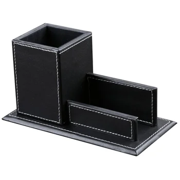 Pratical PU Leather Pen Holders Container Creative Business Card Stand Desktop Organizer for Office Desk (Black)
Pratical PU Leather Pen Holders Container Creative Business Card Stand Desktop Organizer for Office Desk (Black)