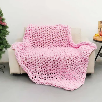 Manual Woven Core Cotton Throw Blanket Core Yarn Round Hand-Knitted Machine Washable Lint-free Home Anti Cold Warm Blanket
Manual Woven Core Cotton Throw Blanket Core Yarn Round Hand-Knitted Machine Washable Lint-free Home Anti Cold Warm Blanket