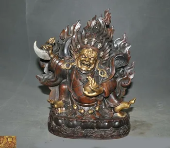 wedding decoration Tibet Buddhism Bronze 24k gold Gilt-silver Mahakala Wrathful Deity Buddha Statue New Year
wedding decoration Tibet Buddhism Bronze 24k gold Gilt-silver Mahakala Wrathful Deity Buddha Statue New Year